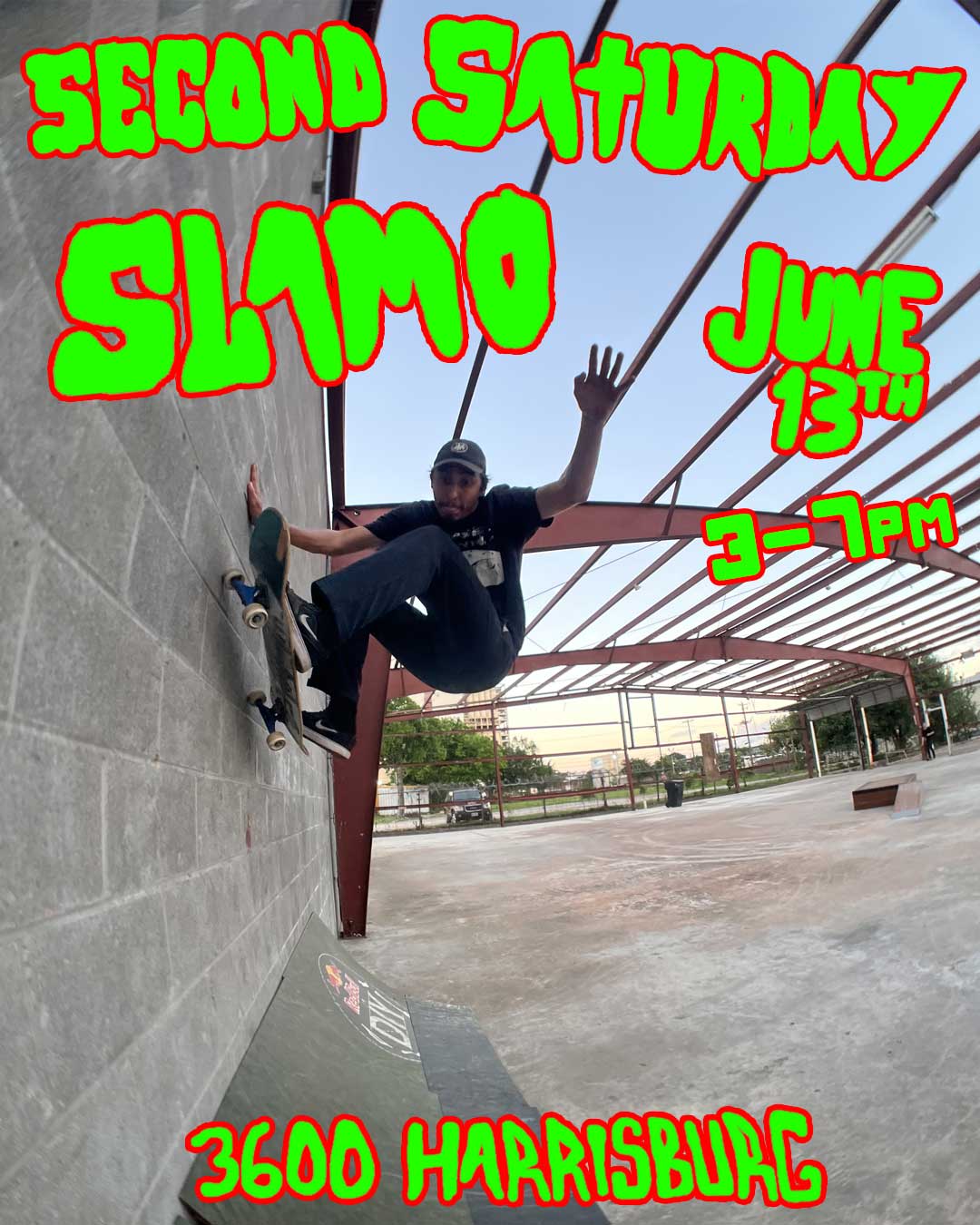 Second Saturday Slamo Returns June 13 with Pop-Up Skatepark in East Downtown Houston